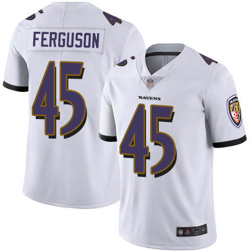 Baltimore Ravens Limited White Men Jaylon Ferguson Road Jersey NFL Football #45 Vapor Untouchable->women nfl jersey->Women Jersey